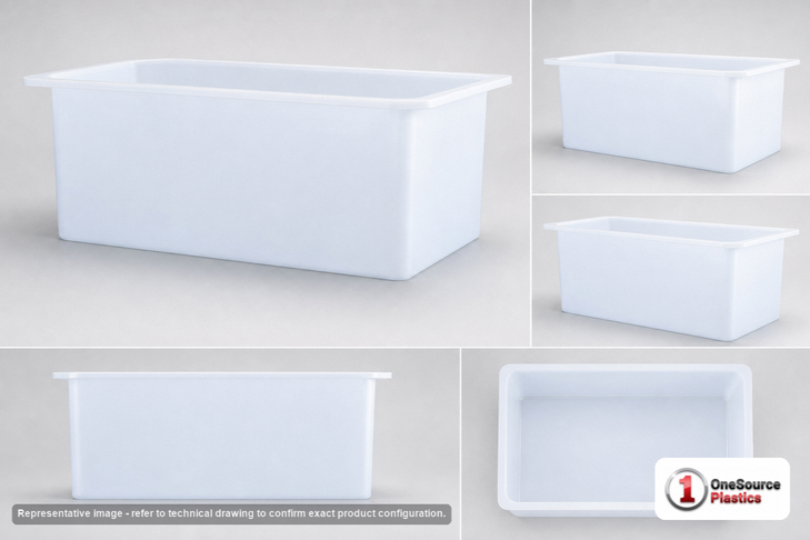 Chem-Tainer 70 Gallon PE Rectangular Open Top Tank