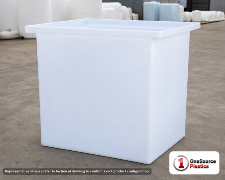 Chem-Tainer 70 Gallon PE Rectangular Open Top Tank. Manufacturer part number TC-R183030A.