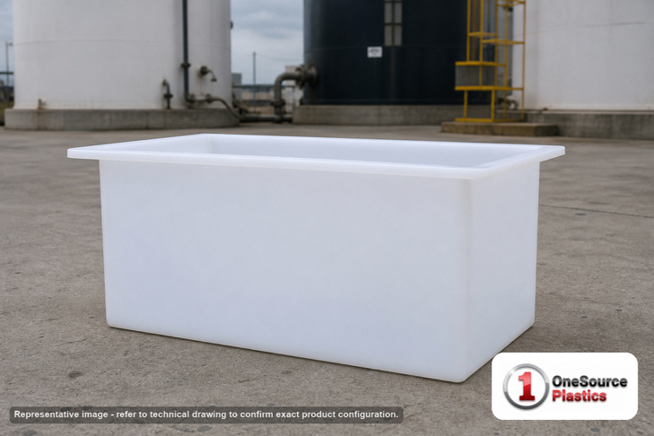 Chem-Tainer 9 Gallon PE Rectangular Open Top Tank. . Manufacturer part number TC-R121809A. Sold by OneSource Plastics (https://www.onesourceplastics.com).