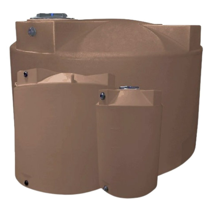 Snyder Industries 2500 Gallon Mocha Straight-Wall Vertical Water Storage Tank