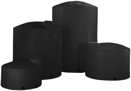 Norwesco 65 Gallon Black Vertical Storage Tank