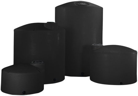 Norwesco 150 Gallon Black Vertical Storage Tank