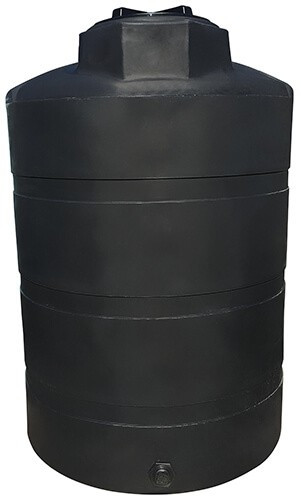Norwesco 1000 Gallon Black Vertical Storage Tank