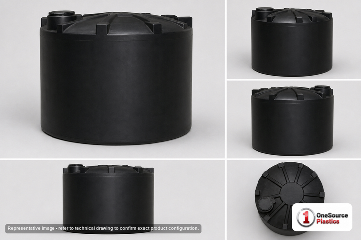 Snyder Industries 1100 Gallon Black Heavy Duty Vertical Storage Tank