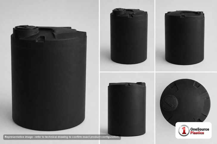 Snyder Industries 9800 Gallon Black Heavy Duty Vertical Storage Tank