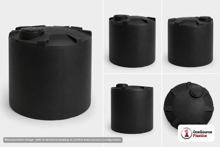 Snyder Industries 7650 Gallon Black Heavy Duty Vertical Storage Tank