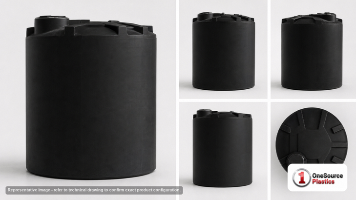 Snyder Industries 4300 Gallon Black Heavy Duty Vertical Storage Tank