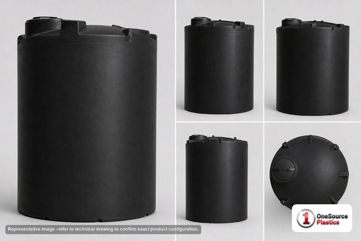 Snyder Industries 4100 Gallon Black Heavy Duty Vertical Storage Tank