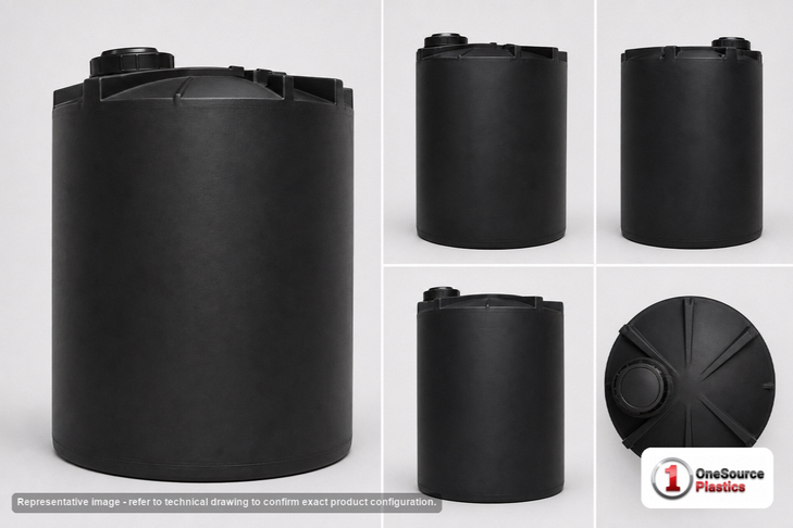 Snyder Industries 3650 Gallon Black Heavy Duty Vertical Storage Tank