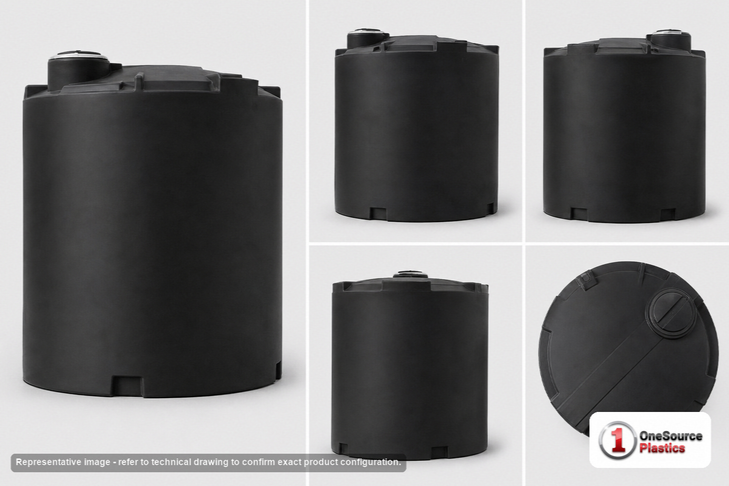 Snyder Industries 3000 Gallon Black Heavy Duty Vertical Storage Tank