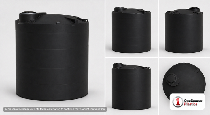 Snyder Industries 12500 Gallon Black Vertical Storage Tank