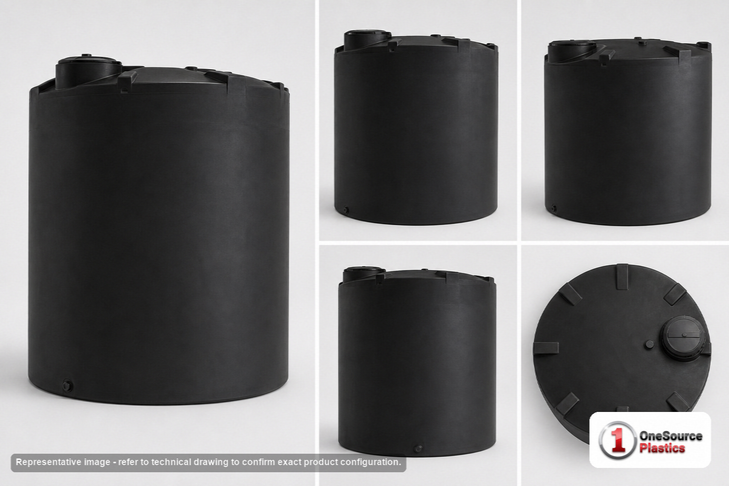 Snyder Industries 10500 Gallon Black Vertical Storage Tank