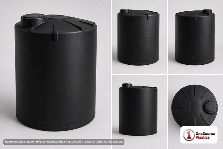 Snyder Industries 10500 Gallon Black Vertical Storage Tank