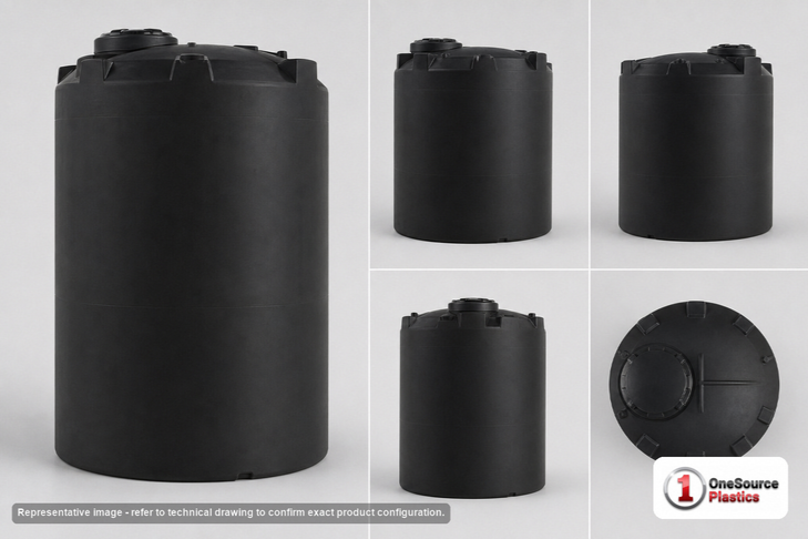 Snyder Industries 5000 Gallon Black Vertical Storage Tank