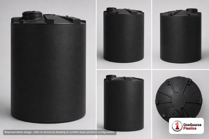 Snyder Industries 4500 Gallon Black Vertical Storage Tank