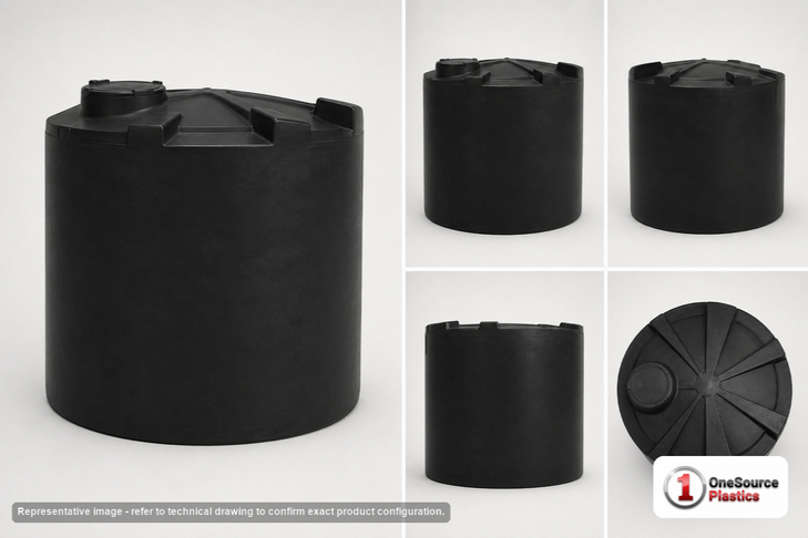 Snyder Industries 3000 Gallon Black Vertical Storage Tank