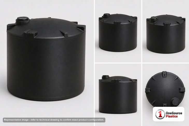 Snyder Industries 2000 Gallon Black Vertical Storage Tank
