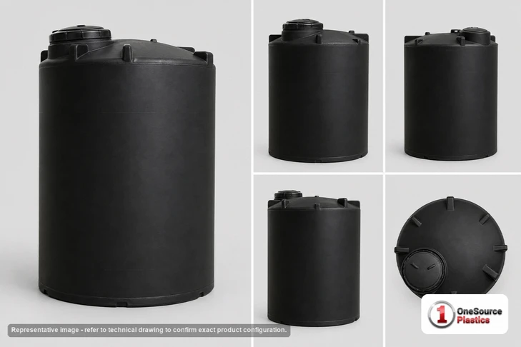 Snyder Industries 1550 Gallon Black Heavy Duty Vertical Storage Tank