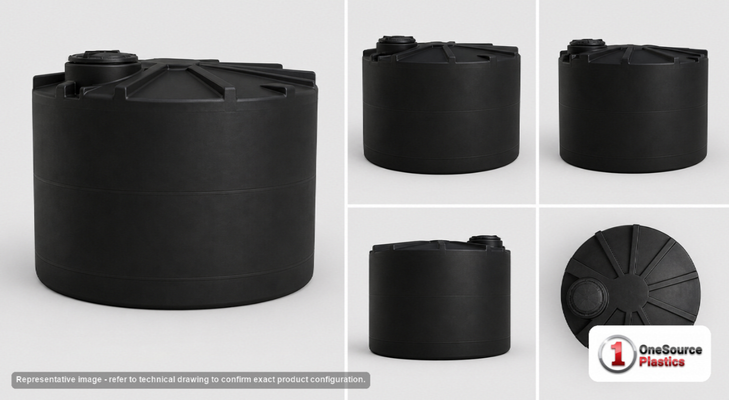Snyder Industries 1500 Gallon Black Heavy Duty Vertical Storage Tank