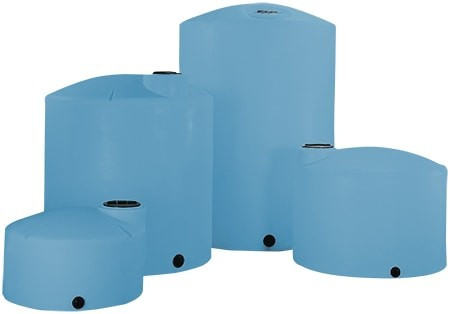 Norwesco 2000 Gallon Light Blue Heavy Duty Vertical Storage Tank