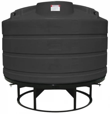 Enduraplas 1200 Gallon Black Cone Bottom Tank with Stand