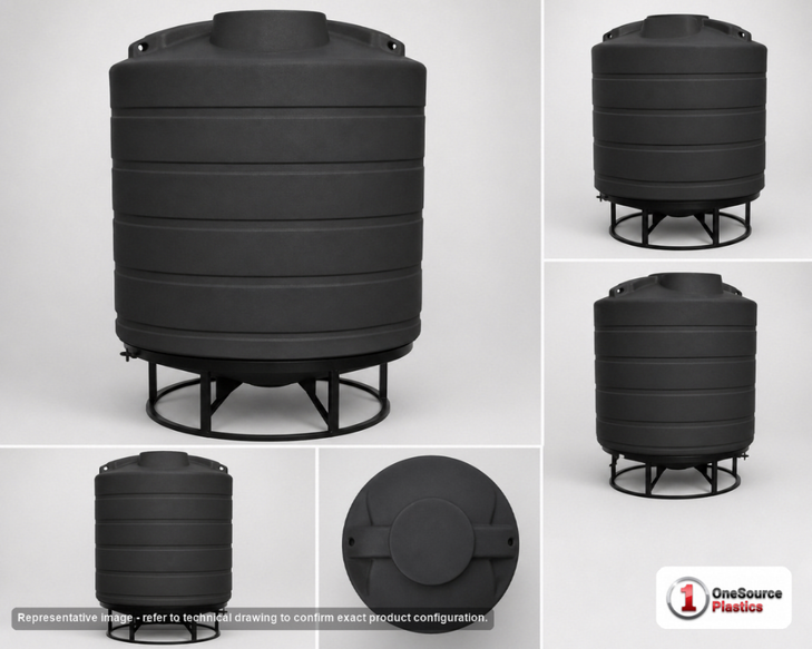 Enduraplas 2000 Gallon Black Cone Bottom Tank