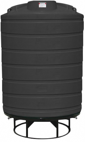 Enduraplas 2500 Gallon Black Cone Bottom Tank with Stand