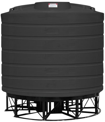 Enduraplas 7011 Gallon Black Cone Bottom Tank with Stand