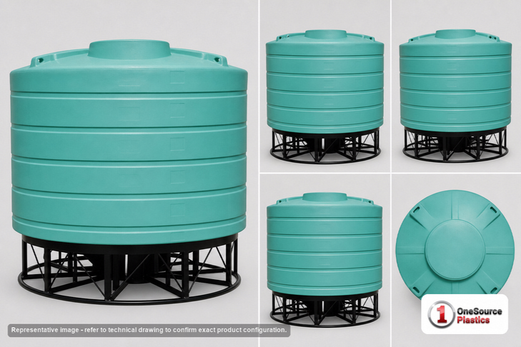 Enduraplas 6011 Gallon Green Cone Bottom Tank