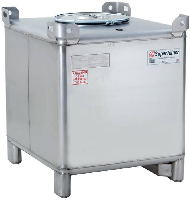 Snyder Industries 300 Gallon 304 Stainless Steel Supertainer IBC Tote Tank