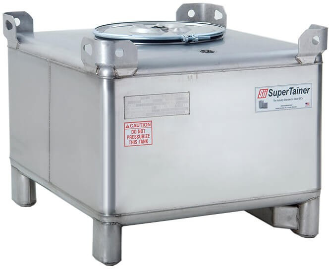 Snyder Industries 120 Gallon 304 Stainless Steel Supertainer IBC Tote Tank