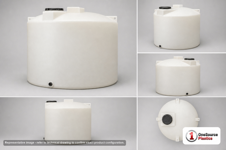 Chem-Tainer 1200 Gallon HDPE Vertical Liquid Storage Tank