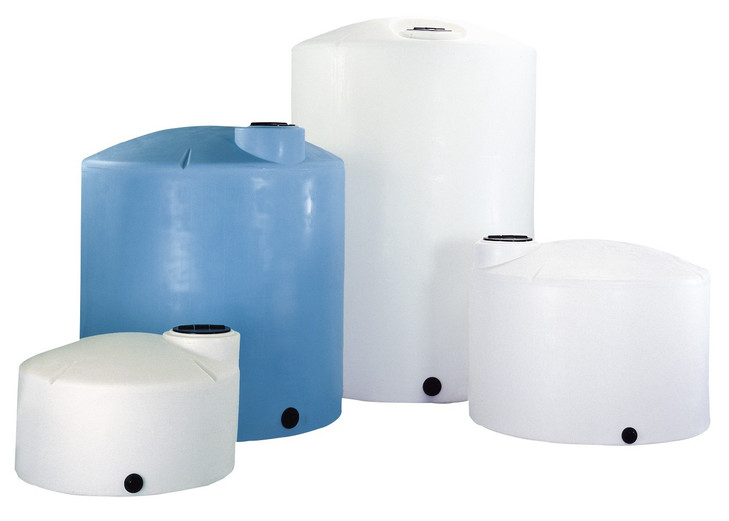 Norwesco 1600 Gallon 30 Degree HDLPE Cone Bottom Tank with Black Poly Stand and No Fitting