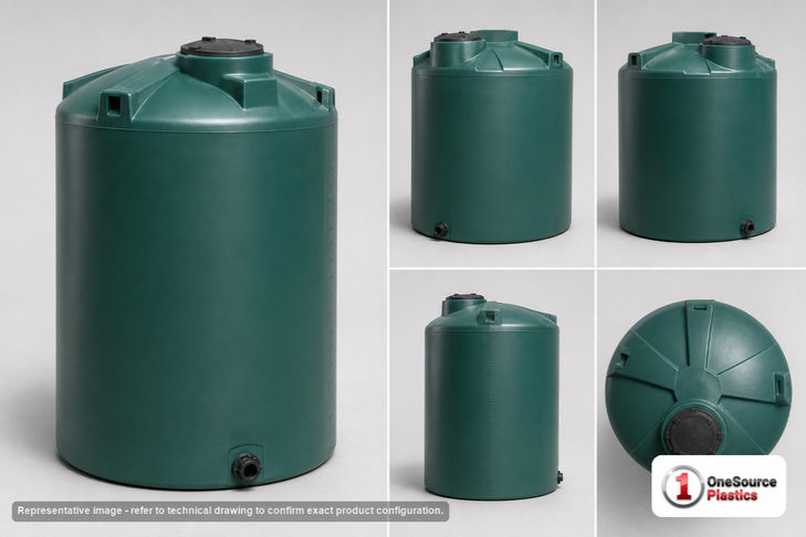 Chem-Tainer 4500 Gallon Green Vertical Water Storage Tank