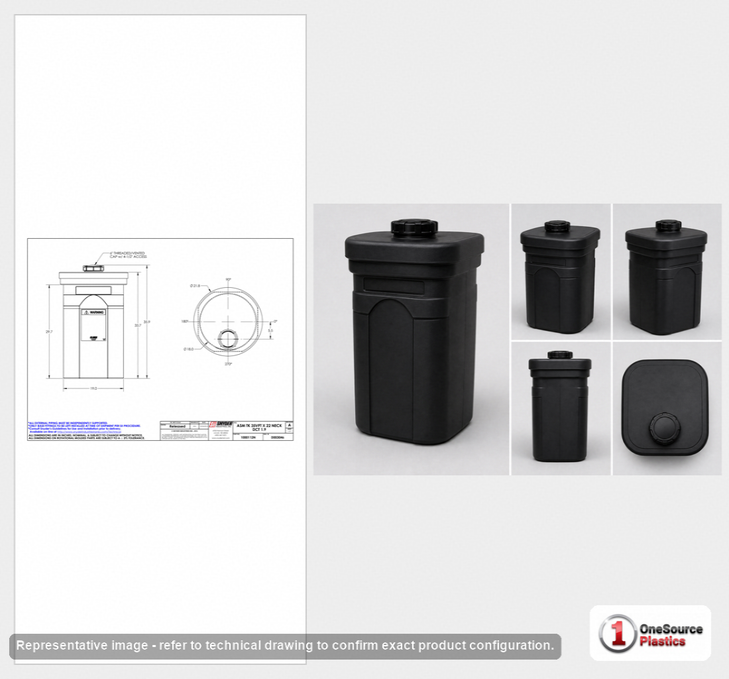 Snyder Industries 35 Gallon ASTM HDPE Black Double Wall Tank