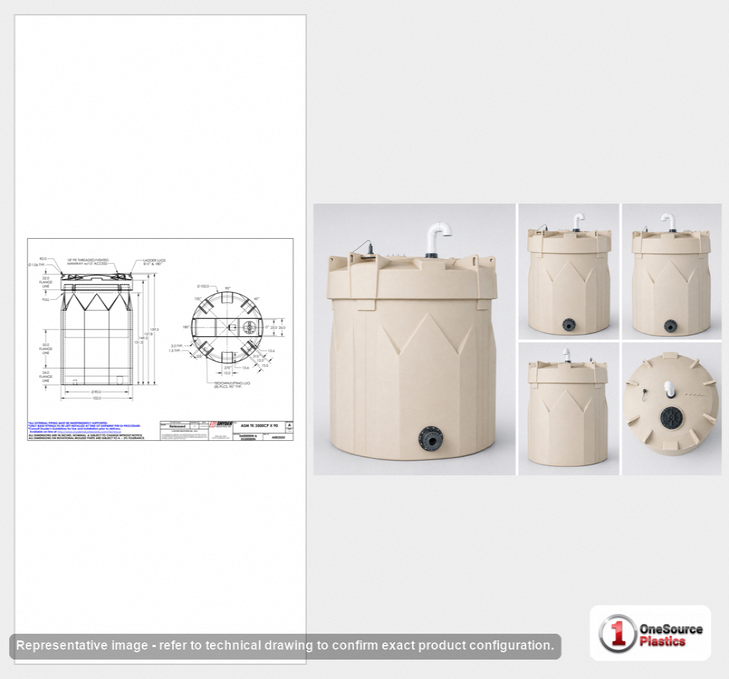 Snyder Industries 3500 Gallon ASTM XLPE Captor Double Wall Tank