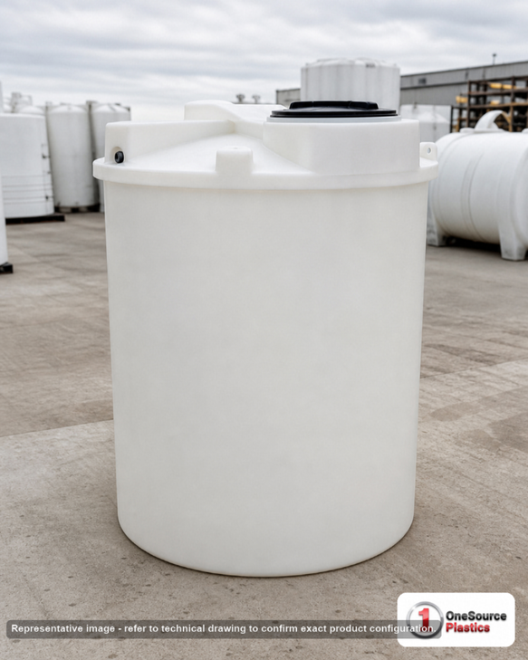 Snyder Industries 405 Gallon Sodium Hypochlorite (UV) Double Wall Tank. HDLPE #880059; Opaque White; 73" H x 48" W x 48" L