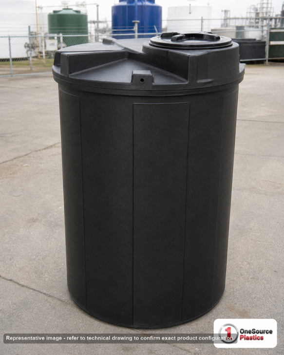 Snyder Industries 405 Gallon ASTM Black Double Wall Tank. High Density Linear Polyethylene; Black; 73" H x 48" W x 48" L