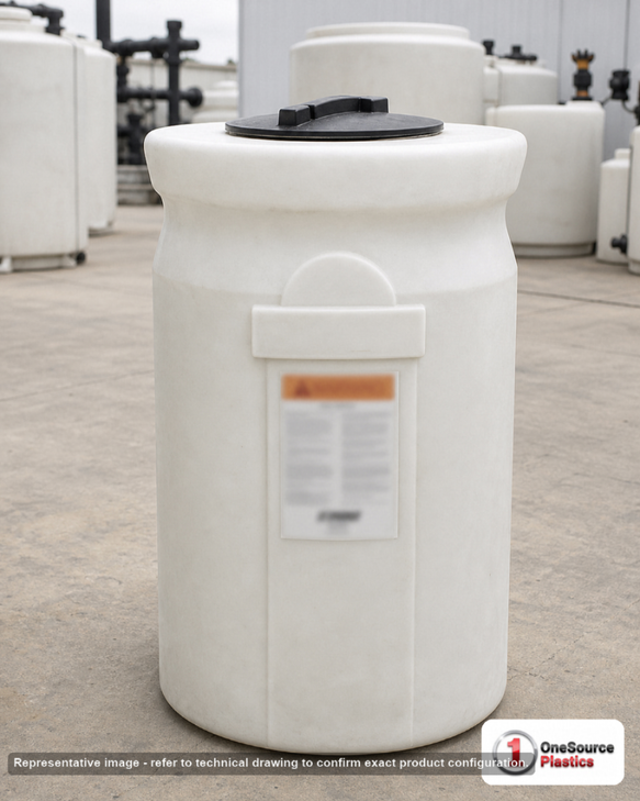 Snyder Industries 60 Gallon ASTM XLPE Double Wall Tank. Crosslinked Linear Polyethylene; Natural White; 41" H x 26" W x 26"