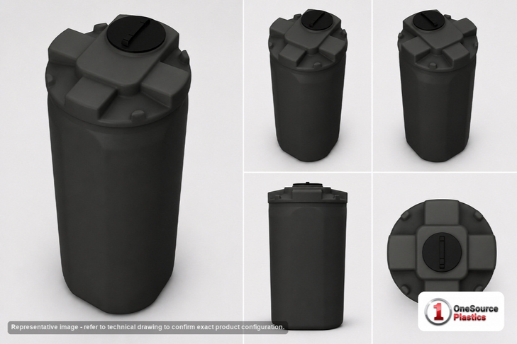 Snyder Industries 250 Gallon ASTM XLPE Black Double Wall Tank