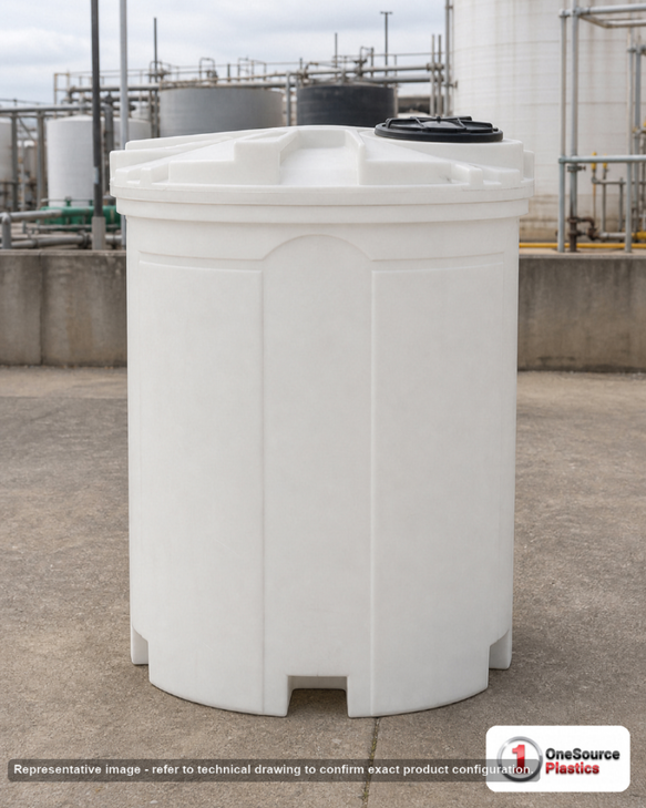 Snyder Industries 500 Gallon ASTM XLPE Double Wall Tank. Crosslinked Linear Polyethylene; Natural White; 81" H x 53" W x 53"