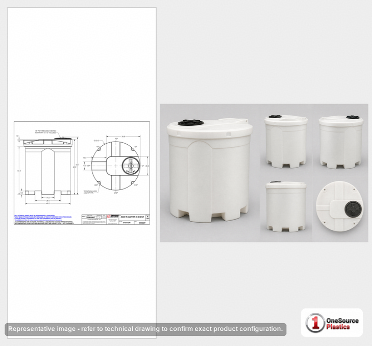 Snyder Industries 360 Gallon ASTM XLPE Double Wall Tank