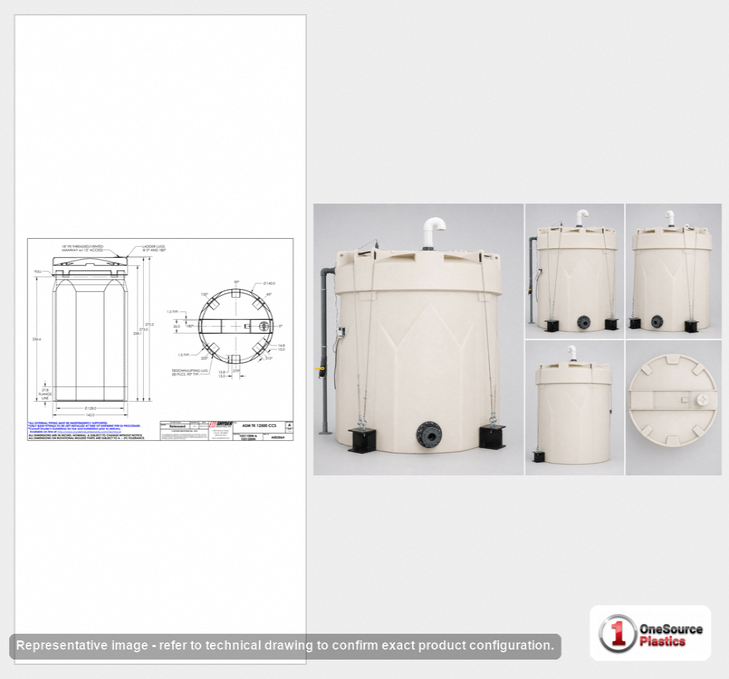 Snyder Industries 12500 Gallon ASTM XLPE Double Wall Tank