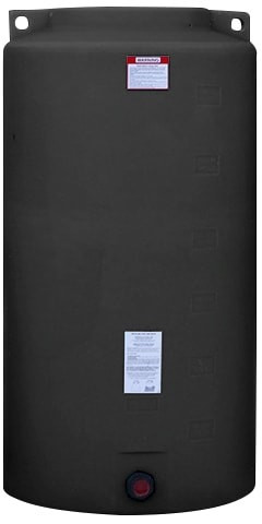Enduraplas 340 Gallon Black Vertical Storage Tank