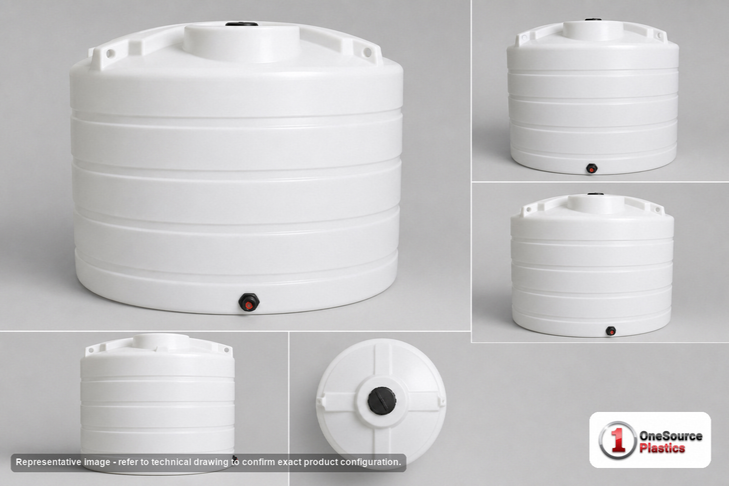Enduraplas 1350 Gallon White Vertical Storage Tank