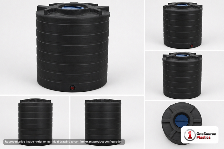 Enduraplas 870 Gallon Black Vertical Storage Tank