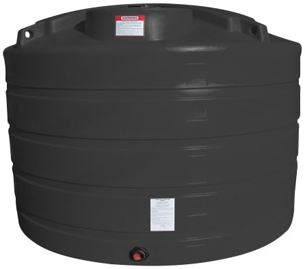 Enduraplas 1350 Gallon Black Vertical Storage Tank