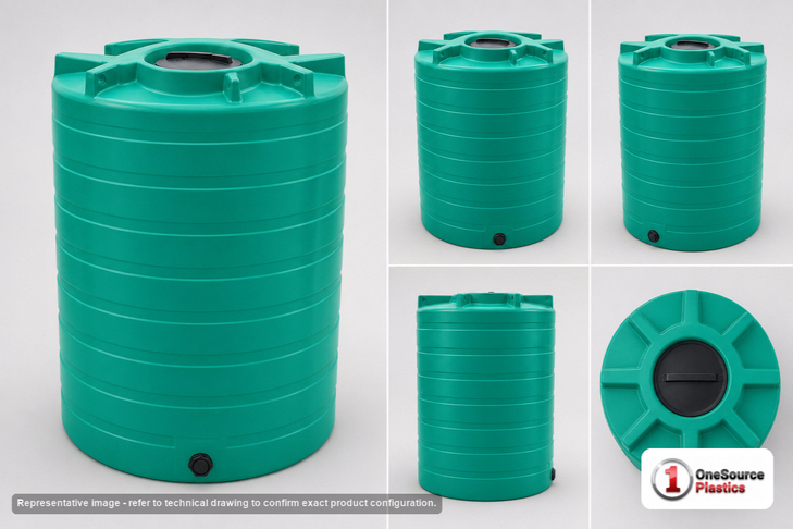 Enduraplas 870 Gallon Green Vertical Storage Tank