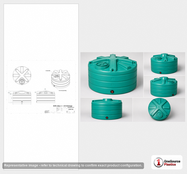 Enduraplas 1125 Gallon Green Vertical Storage Tank