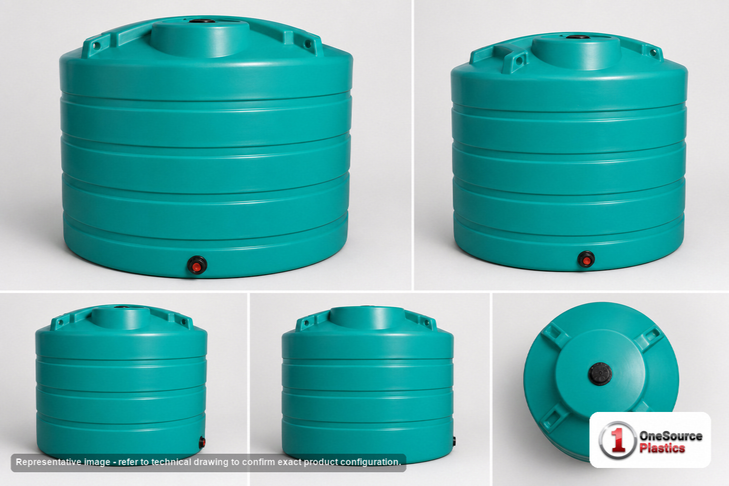 Enduraplas 1350 Gallon Green Vertical Storage Tank